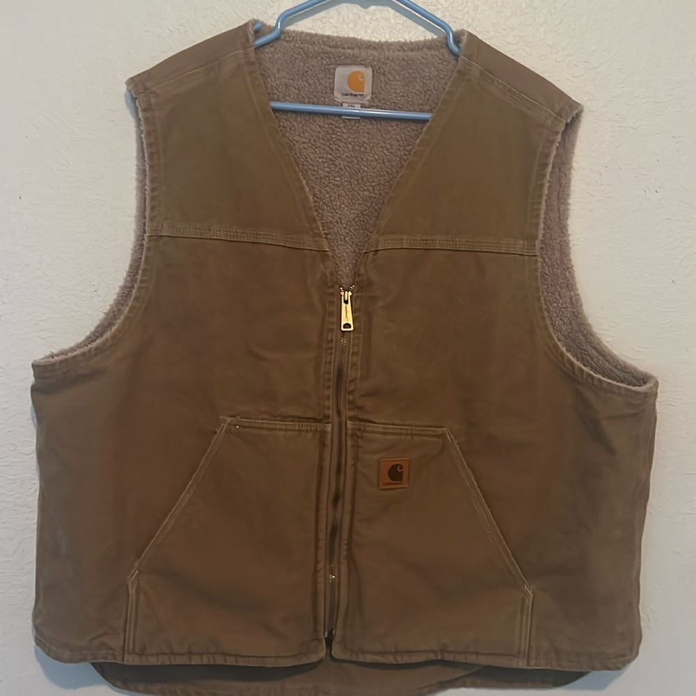 2XL Carhartt heavy duty fleece lined vest
